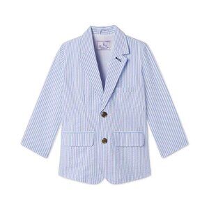 Classic Prep Boys Medium 6-7Y Everett Vista Blue Seersucker Blazer NWOT Timeless